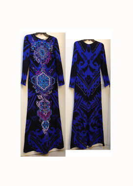 NWT $3800+ Auth Pucci gown blue purple pink mint black long sleeves IT 40 US 4
